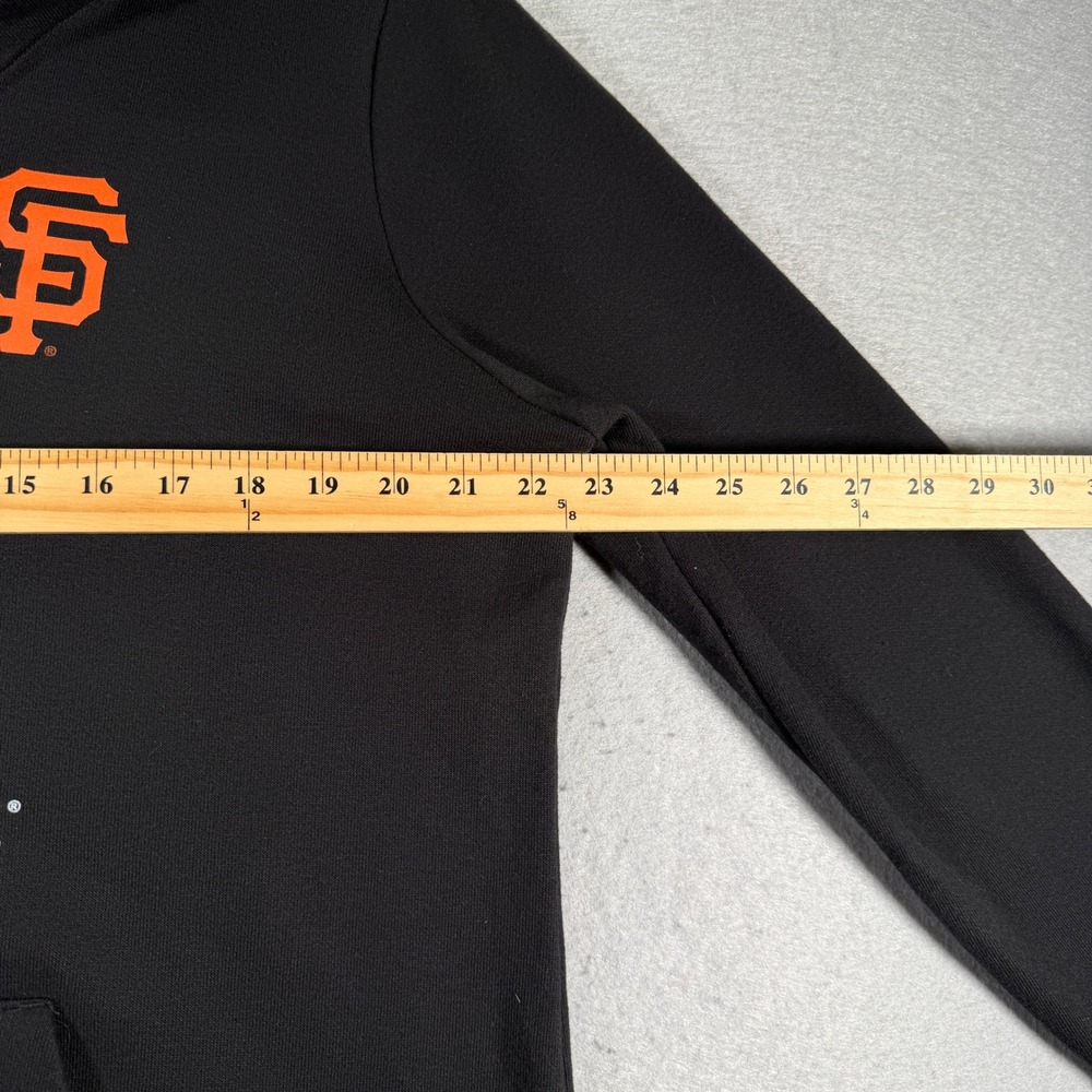 San Francisco SF Giants Black V-Neck Hoodie Sweatshirt Women's Size L/G - Picture 5 of 11